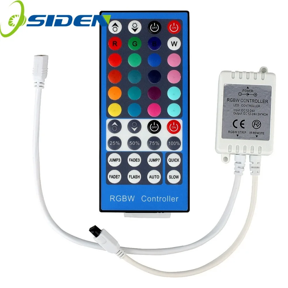 Conntroller 40Key RGBW/RGBWW SMD 5050 Светодиодная лента светильник DC 12V 24V 6A ИК инфракрасный пульт