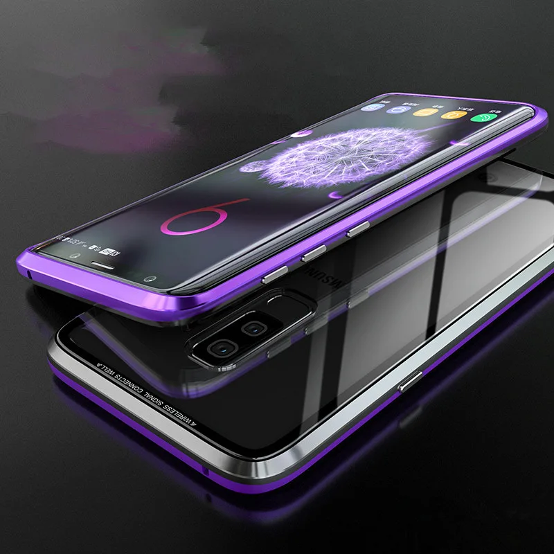 BFOLLOW Магнитный чехол для Samsung Galaxy S9/S9 Plus металлическая рамка + прозрачная задняя