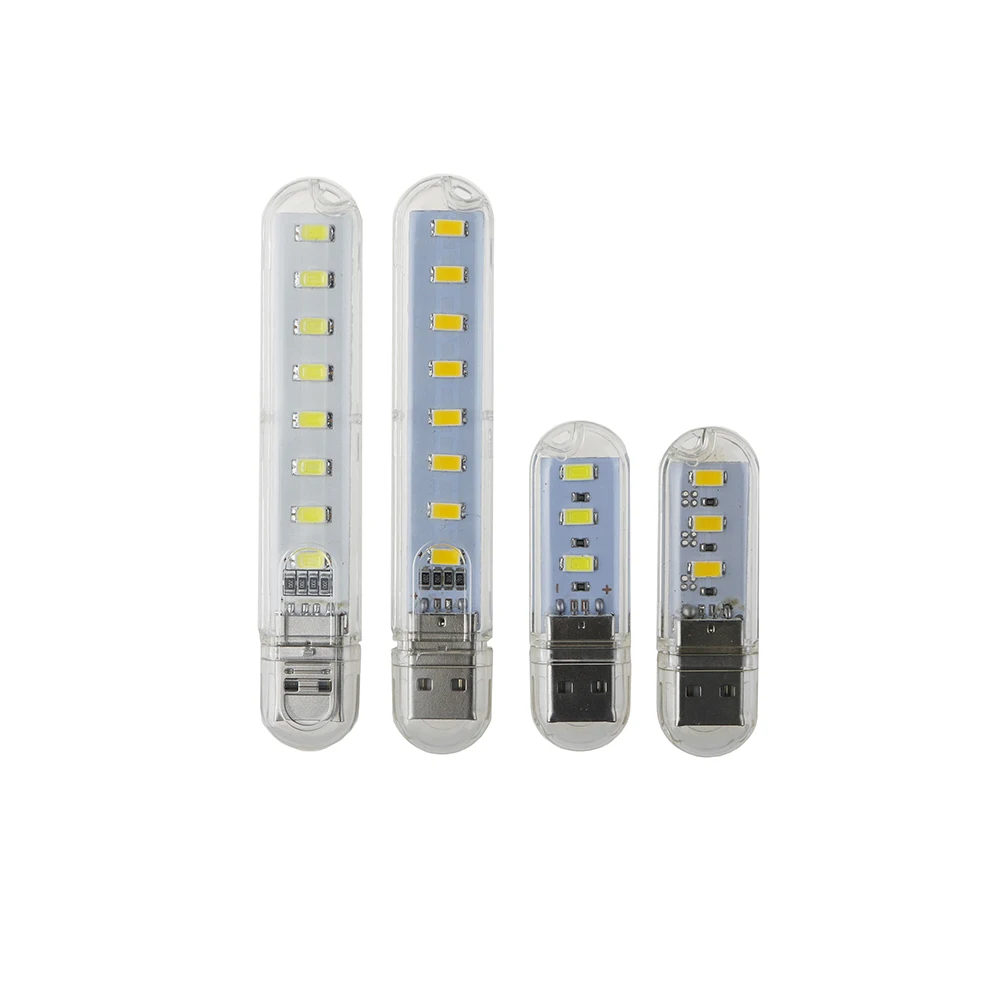 1 шт. USB LED ночник портативный 3 светодиода 8 брелок со светодиодами 5 в лампочка для