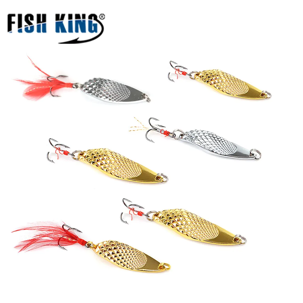 FISH KING рыболовная приманка 1 шт. 2 цвета металлическая для джиггинга приманки