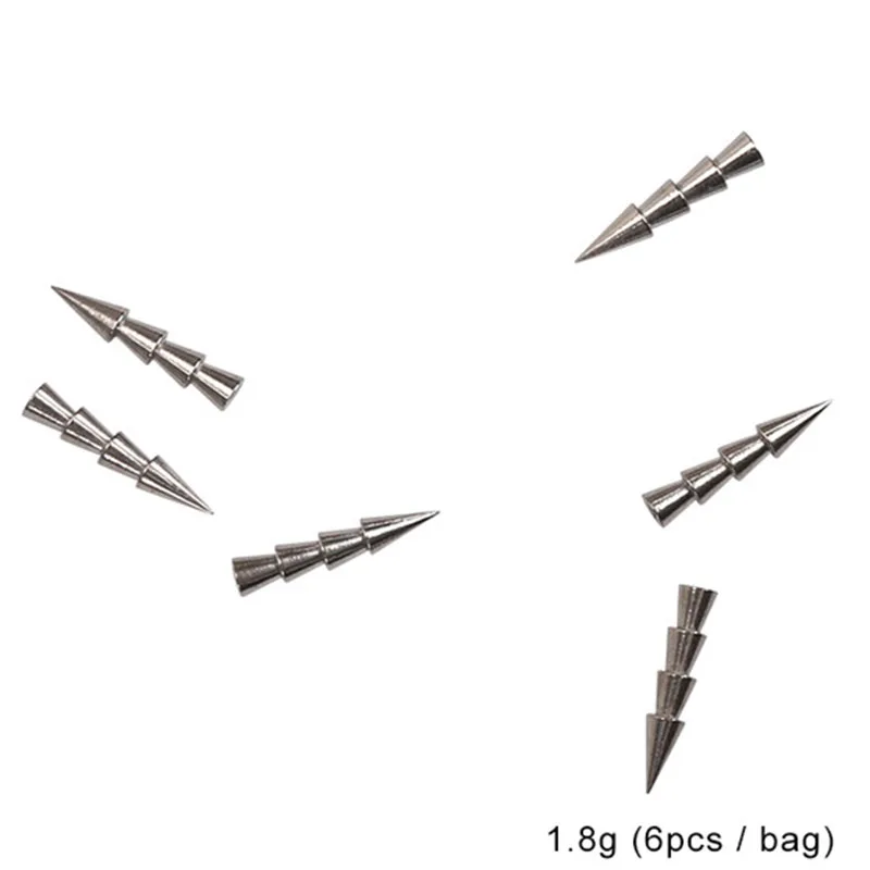 1.8g Вольфрамовая свинцовая вставка, свинцовая грузила для ногтей, мягкие приманки, вставные грузики Neko Rig, вольфрамовая ложная приманка для ногтей - Цвет: 1.8g