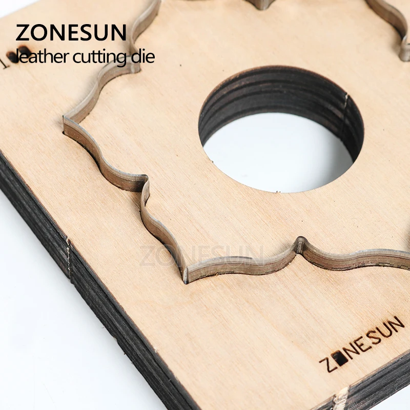 ZONESUN кожаный коврик для чашек цветок изготовленный на заказ высечка кожи