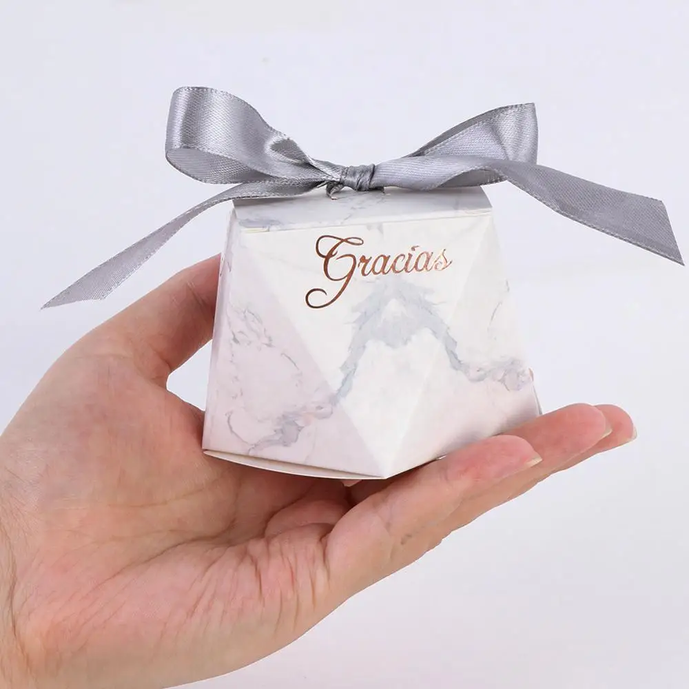 OurWarm "Gracias" Спасибо конфеты коробки Алмазная форма свадебные коробочки для конфет сувенирная Подарочная коробка Упаковка день рождения любимые пакеты