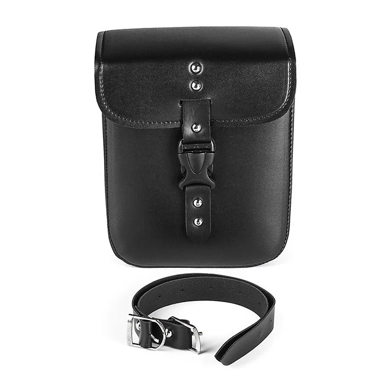 Черная кожаная сумка для мотоцикла хранения инструментов Боковая Сумка комплект