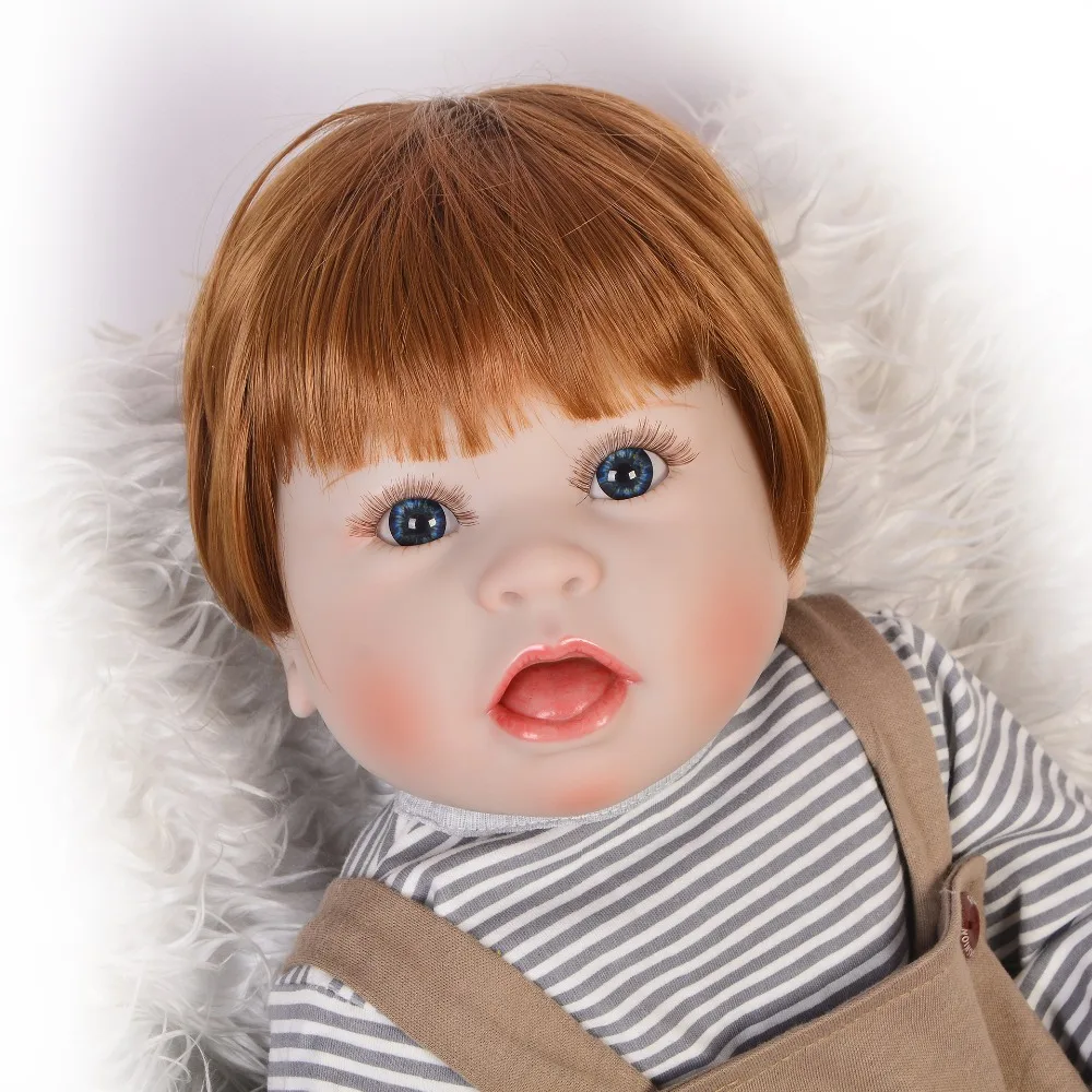 Настоящая кукла реборн Нетоксичная силиконовая Bebe Reborn Boy с 1 шт. подарок пустышка