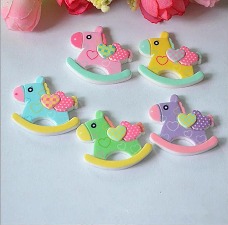 10 шт. 27*25 мм конский плоский кабошон смолы DIY hairtie украшение телефона TCRA093| |