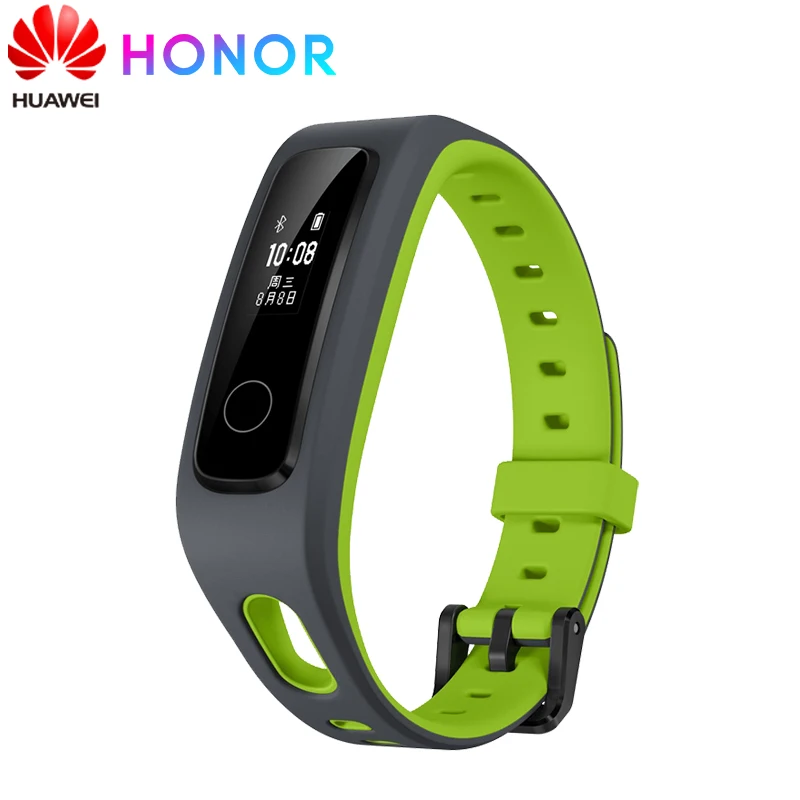 Huawei Honor Band 4 версия для бега смарт-браслет Amoled цветной 0,9" сенсорный экран для плавания осанка обнаружения пульса сна - Цвет: Runing Green