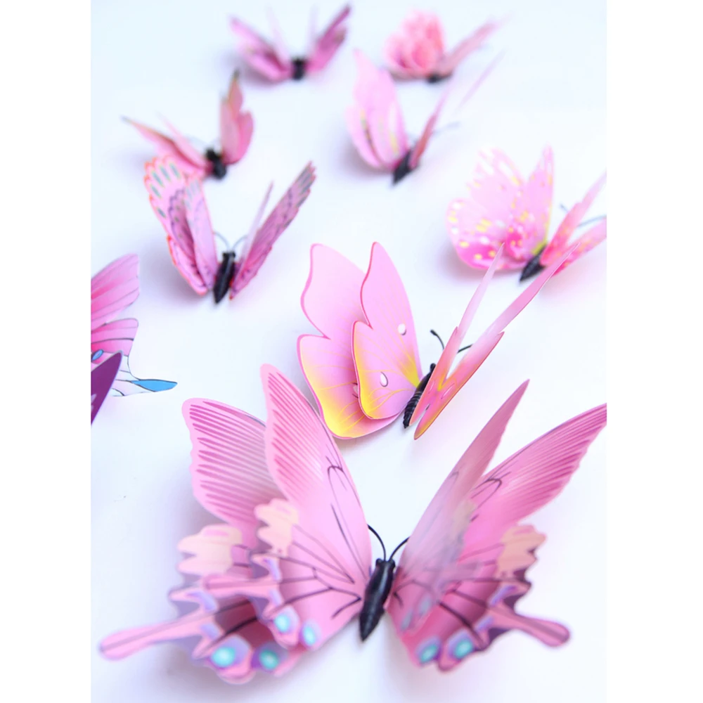 

12PCS Fridge Magnets 3D Butterfly Design Decal Art Stickers Room Magnetic Home Decor DIY Wall Decoration Newest
