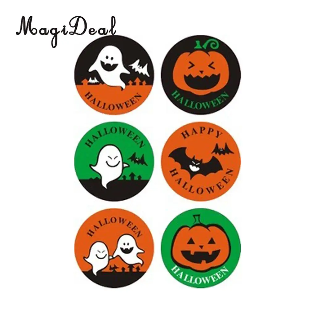 

10pcs Halloween Seal Stickers Gift Wrapping Decor Planner Labels Party Tags