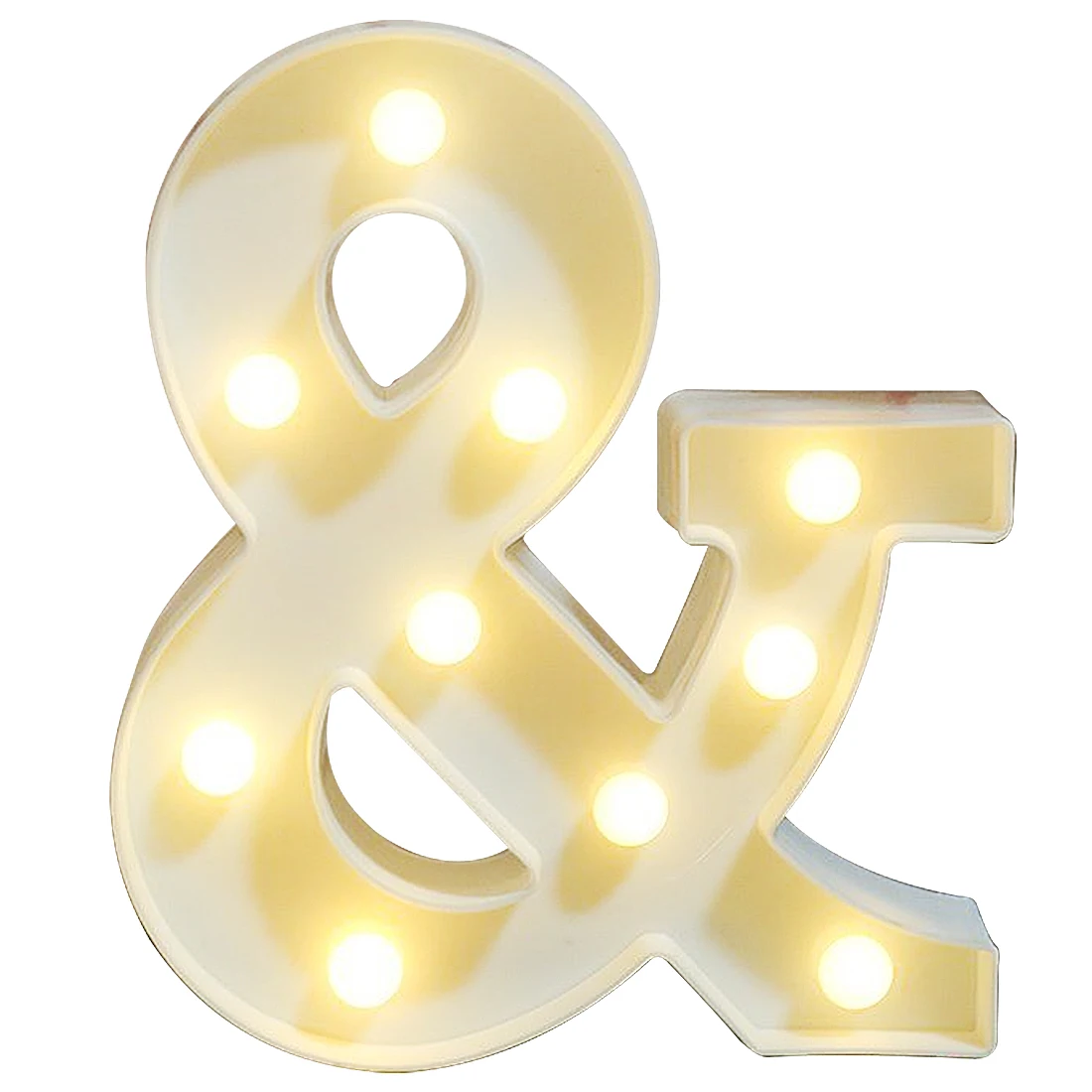 

New 3D & White Letter LED Marquee Sign Alphabet Light Indoor Wall Hanging Night Light Bedroom Wedding Birthday Party Decor