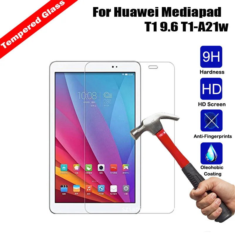Закаленное Стекло Экран протектор для huawei Mediapad T1 10 T1-A21w(9,") M1 8,0 S8-301W M2 10" A01 P8 MAX с пленочным покрытием с уровнем твердости 9 H прозрачный