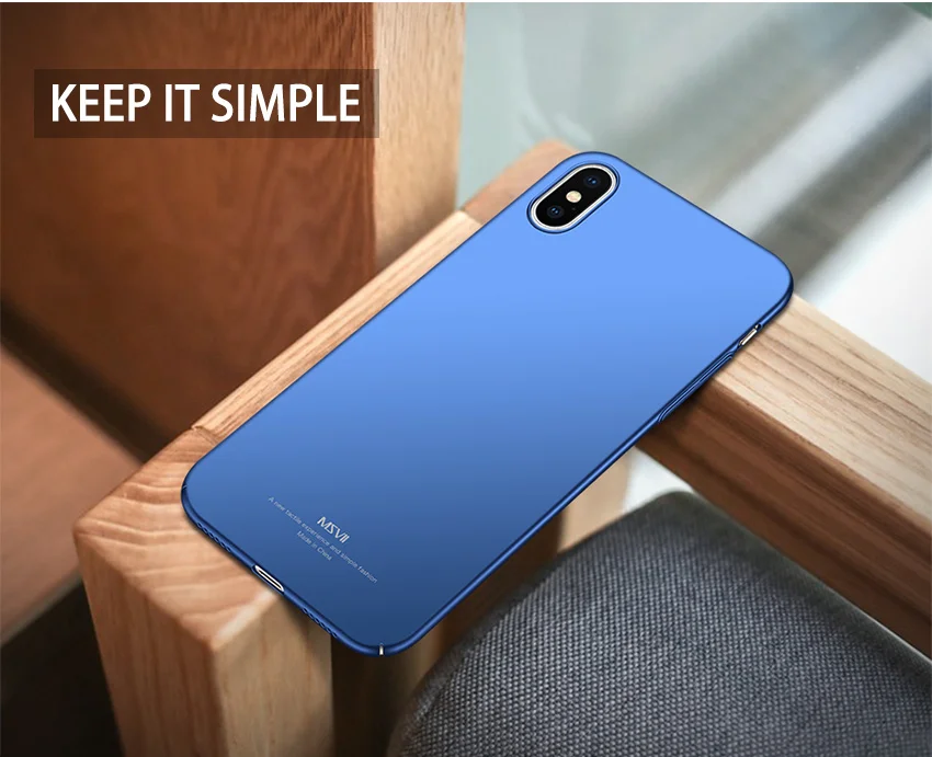 Для iPhone XS MAX чехол msvii Роскошный тонкий жесткий чехол простой чехол для Apple iPhone XR X 8 7 6 6S Plus 10 7plus чехол 5 5S SE