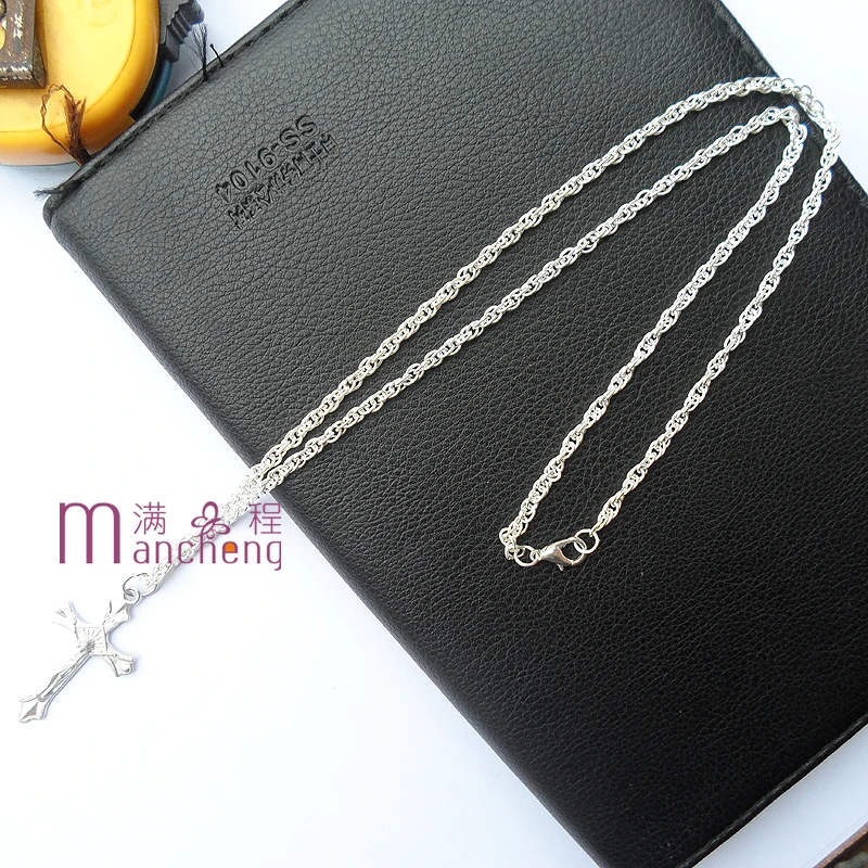 DIY лучшие продажи заявление религия молитва ожерелье из бисера Серый жемчуг