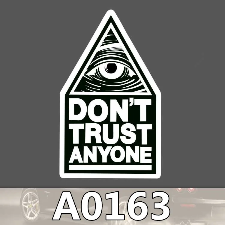 Черный глаз не доверяет любой стикер крутой водонепроницаемый чемодан для