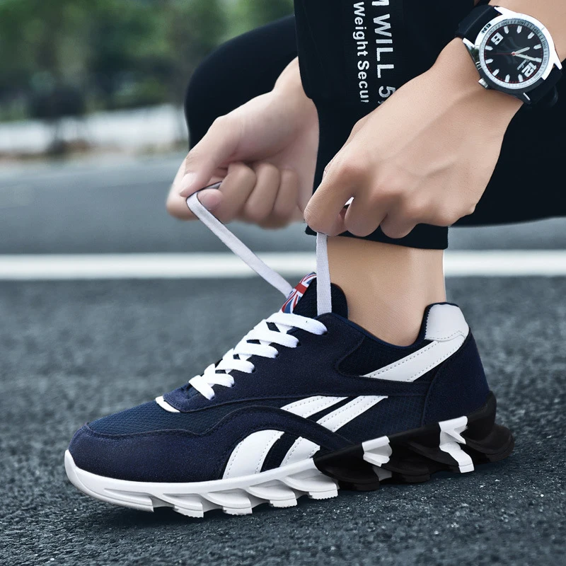 2019 New Men Sneakers Mesh Shoes Breathable Casual Network Flats Spring Lace Up Male Soft Platform XMR3033 | Обувь