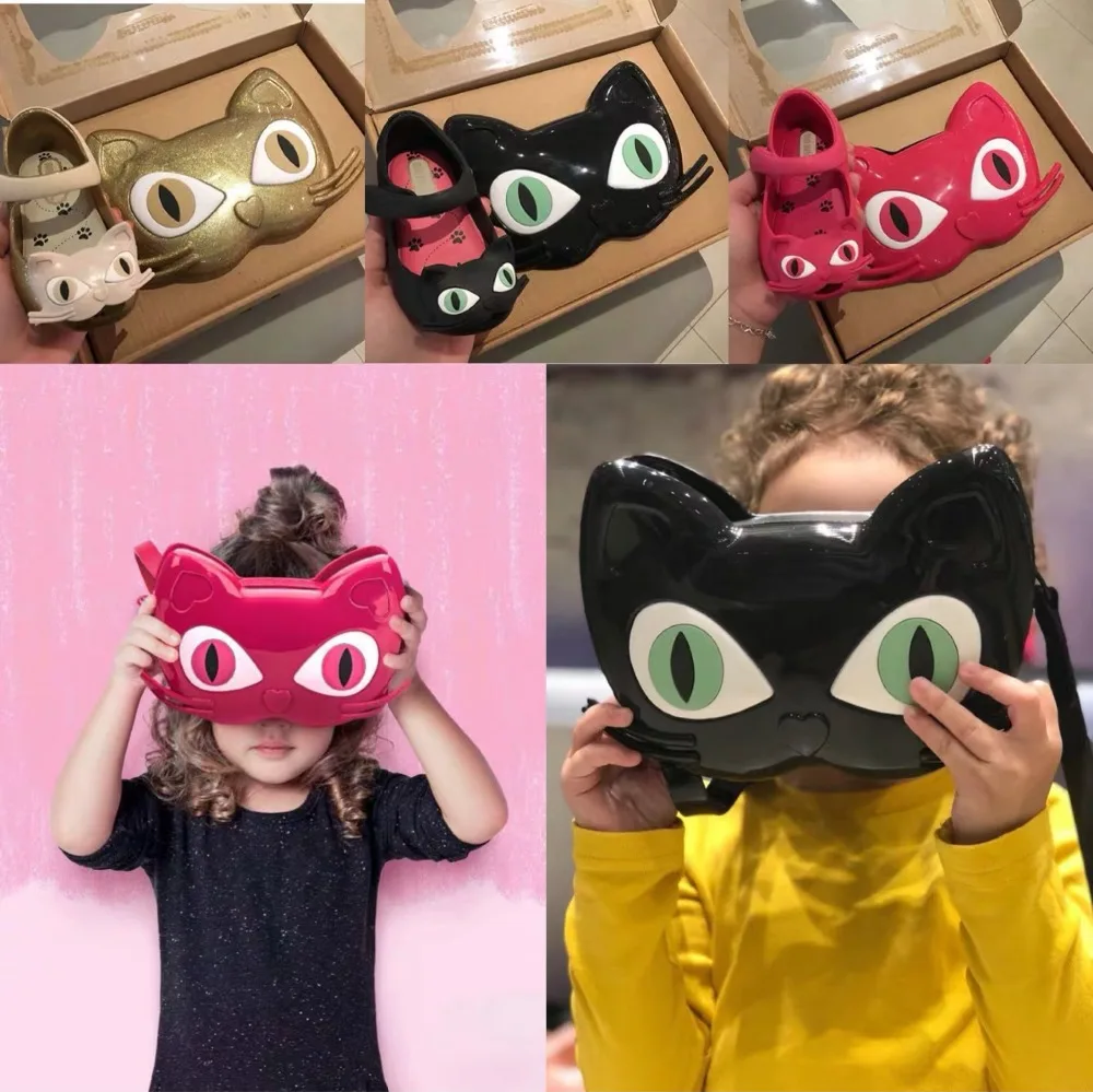 Оригинальная милая сумка кошка Melissa Bag новинка 2019 желейные сандалии для девочек