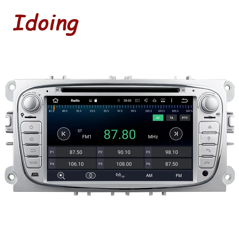 Idoing рулевое колесо 2Din Android7.1 автомобильный DVD мультимедийный видео плеер для Ford Focus Mondeo s-max gps навигация Сенсорный экран ТВ