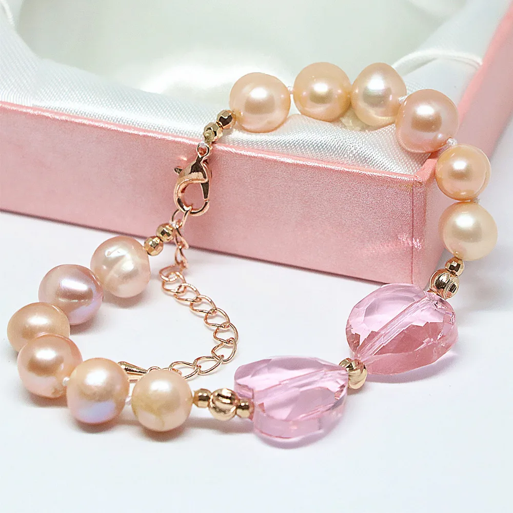 Модный прекрасный пресноводный натуральный жемчуг Белый Оранжевый Фиолетовый