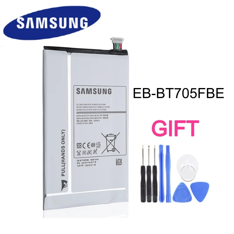 Оригинальный аккумулятор для планшета Samsung GALAXY Tab S 8 4 T700 T705 сменный 4900 мА/ч