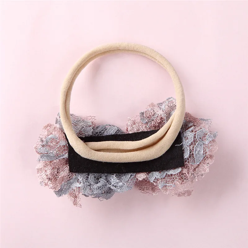 

Elegant Elastic Hairband Children Hair Wear For Kids Head Band Flower Headband Baby Customized Hair Accessories For Girls