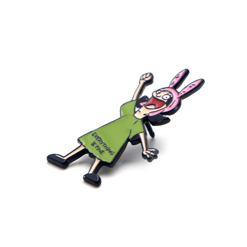 DMLSKY Bob's Burgers брошь мультфильм эмалированные булавки для рюкзаки для женщин и мужчин булавки Индивидуальность Дети Pin Шарм ювелирные изделия M3304