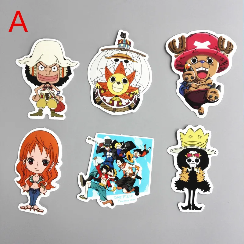 Японское аниме One Piece Luffy Nami забавная наклейка TD ZW 6 шт./лот для автомобиля ноутбука