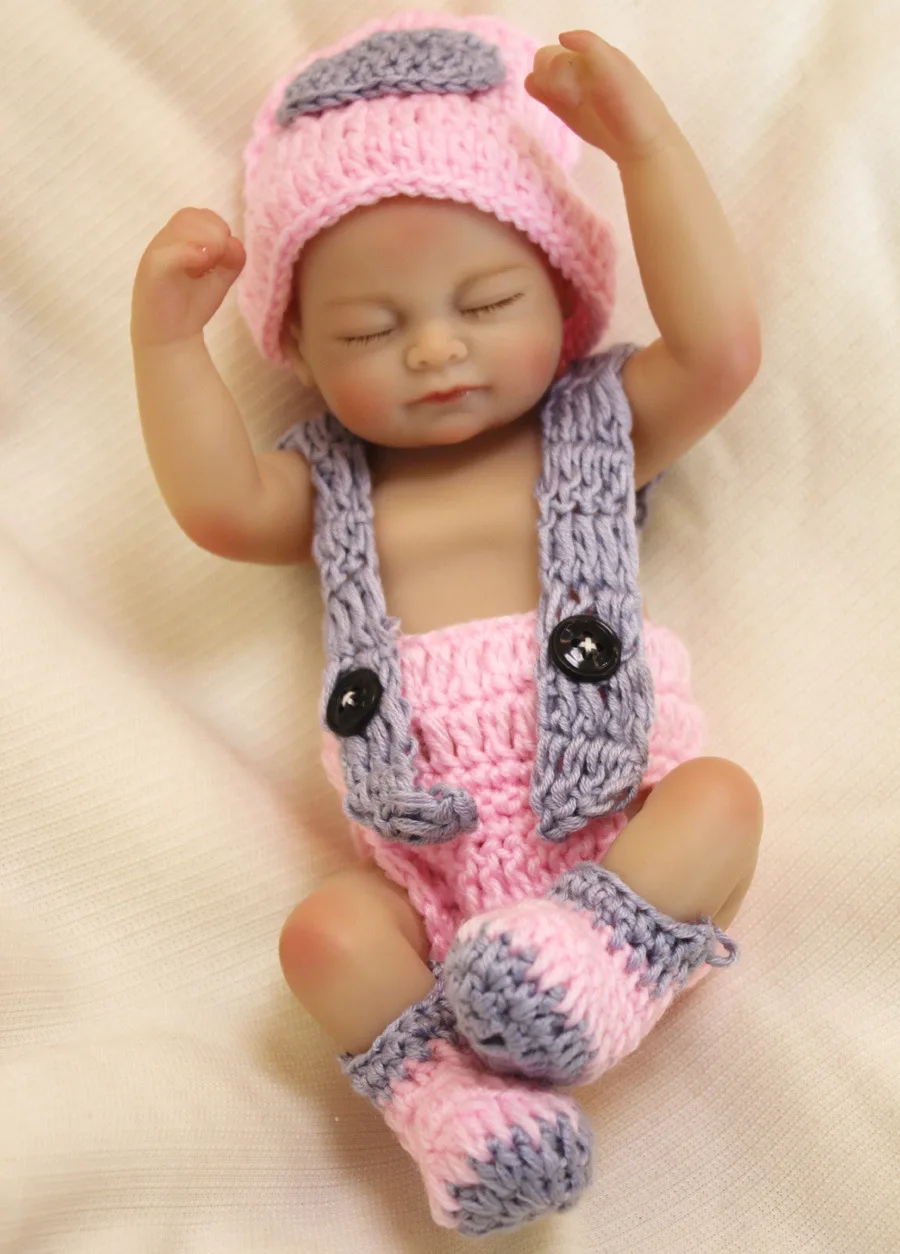 Милые Маленькие Ручные 10 дюймовые силиконовые куклы Reborn Baby полное виниловое тело новые Reborn игрушечные пупсы, куклы милая улыбка наборы для ванны игрушки