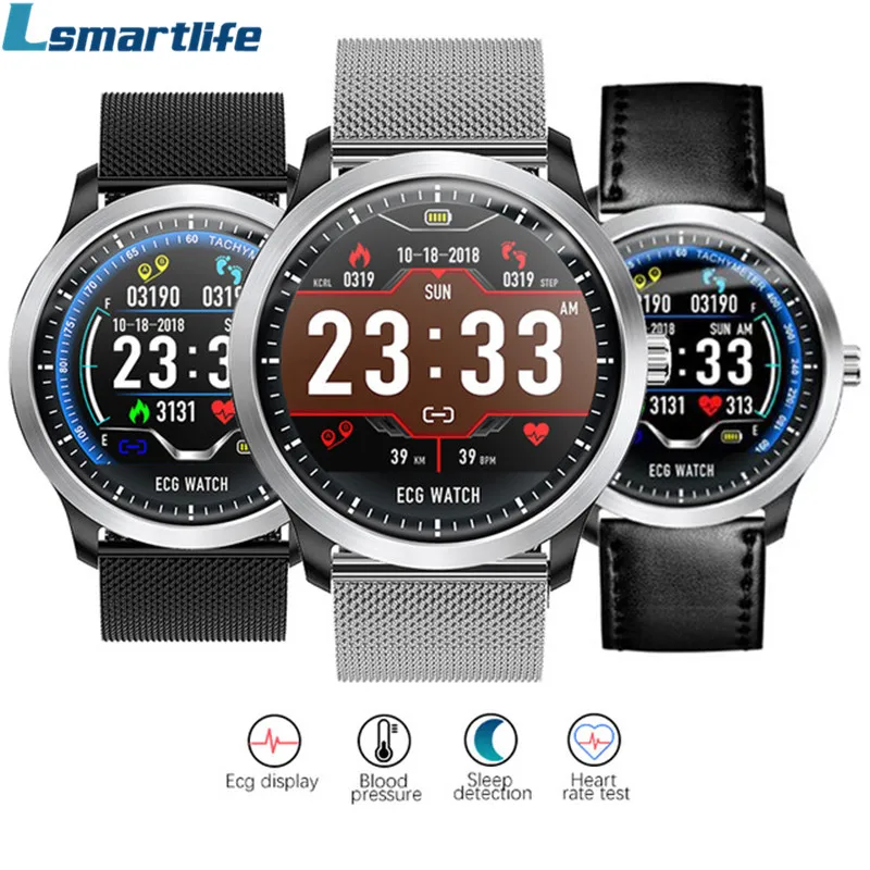 N58 ECG Smartwatch для мужчин дисплей монитор сердечного ритма сна 3D UI фитнес-трекер