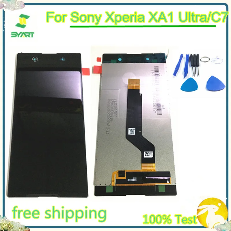 

6 inch 100% Tested LCD Display Touch Screen Digitizer Assembly Without Frame Replacement Part For Sony Xperia XA1 Ultra C7