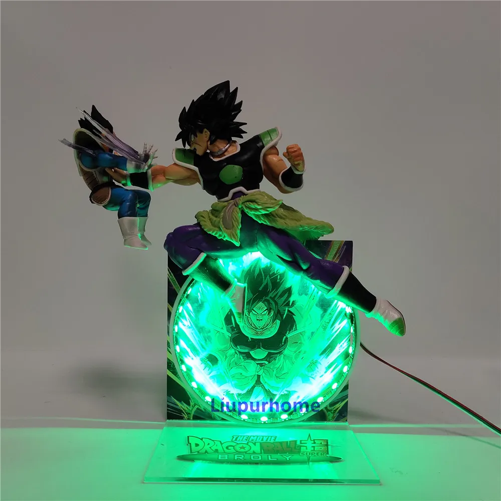 Dragon Ball Супер Broly против Вегета светодиодный ночник детские игрушки Dragon Ball Z Broli Супер Saiyan украшения дома Настольная лампа DBZ