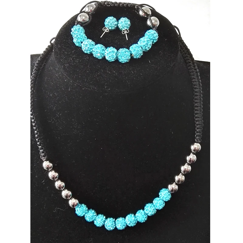 Ювелирные изделия Шамбала наборы оптом 10 мм диско шар Стразы ожерелье