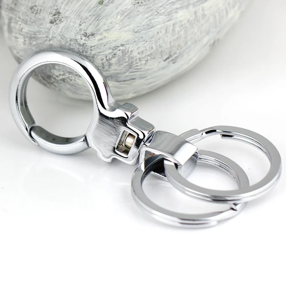 Двойная петля пряжка для брюк поясной ремень зажим полированный серебряный