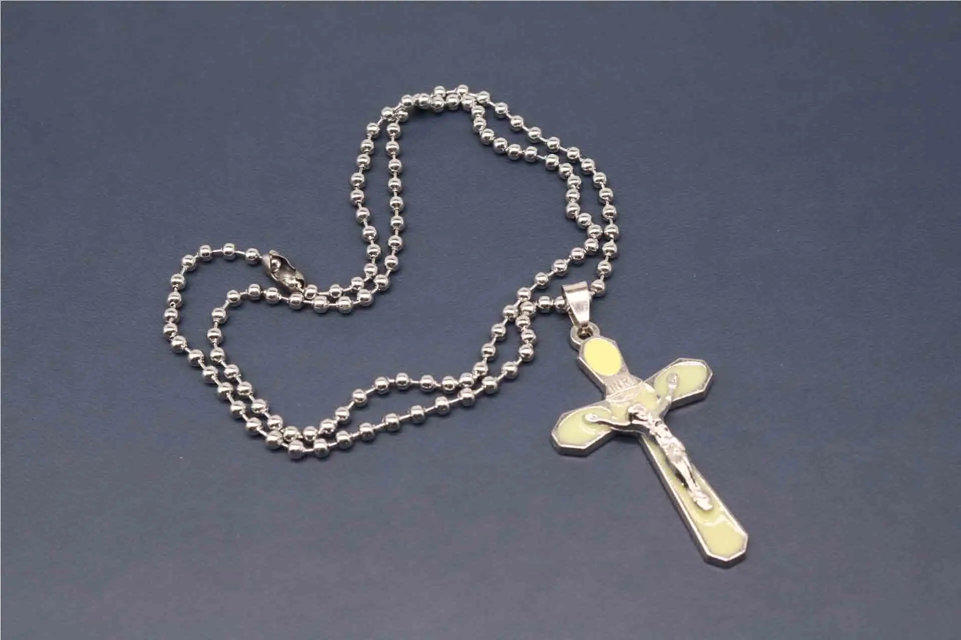 New Christian colored crosses with long chains. Fashion cross bead chain necklace. Casual rosary chain. Prayer necklace | Украшения и