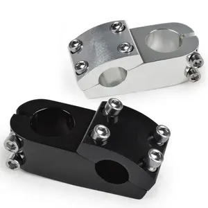 Шток горного велосипеда MTB BMX DH FR 22,2*28,6*50 мм, короткий шток из алюминиевого сплава, черный и серебристый, в наличии BSB020