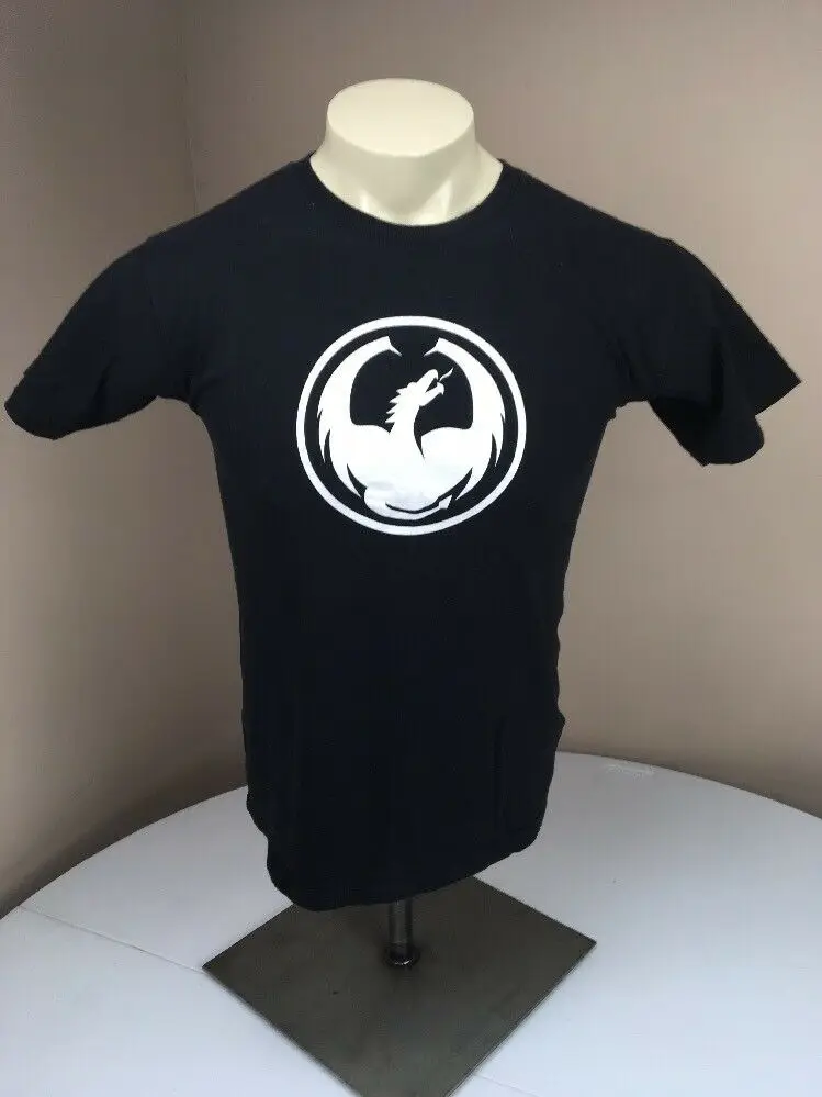 EUC Vtg 90s Дракон Альянс значок Логотип Черный Скейт серфинг Футболка размер S