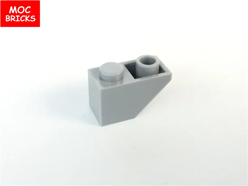 50 шт./лот MOC кирпичи светло серый и темно перевернутый наклон 2X1 подходит с 3665