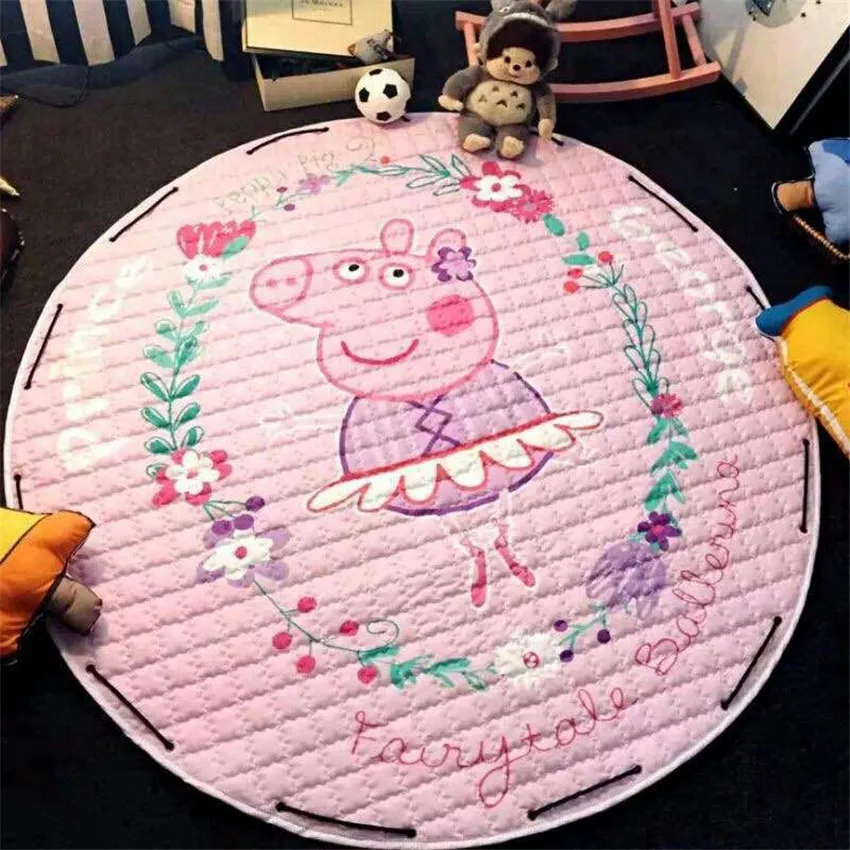 Мультяшный круглый ковер детские игрушки мешок для хранения мелочей мешочек