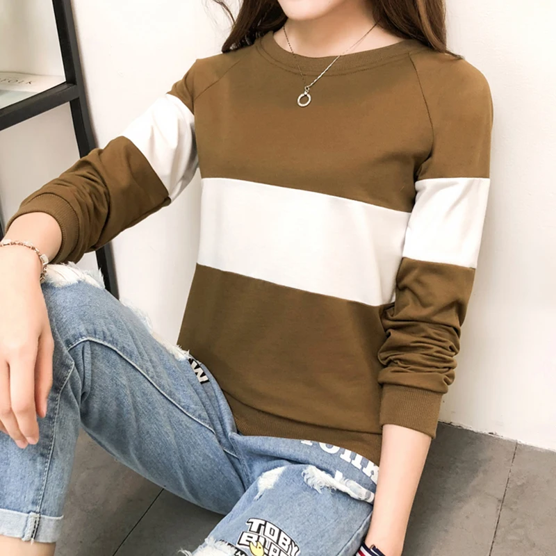 Shintimes футболка Femme Camisetas Mujer Poleras де Moda 2021 с длинными рукавами из хлопчатобумажной