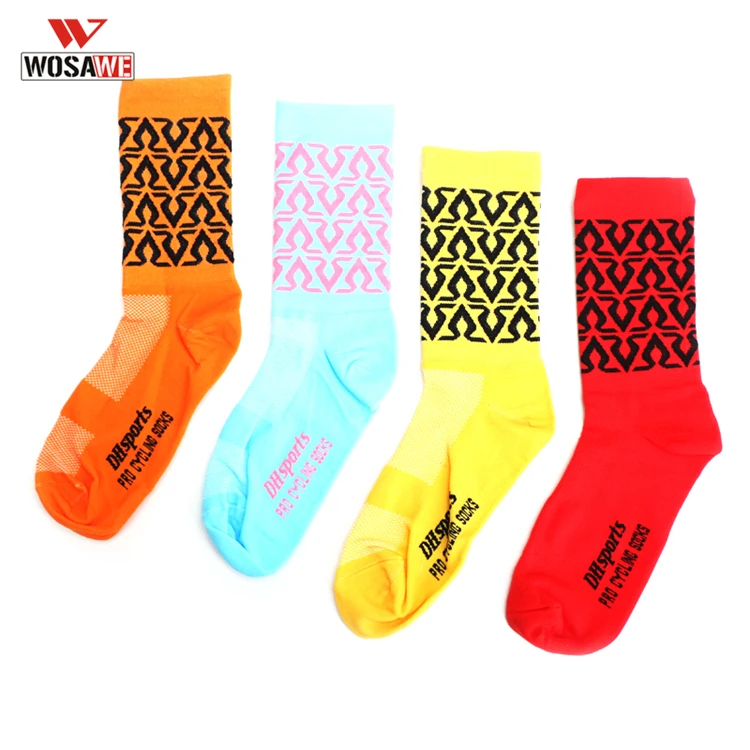 WOSAWE носки для велоспорта хлопковые ультратонкие спортивные с цветочным принтом