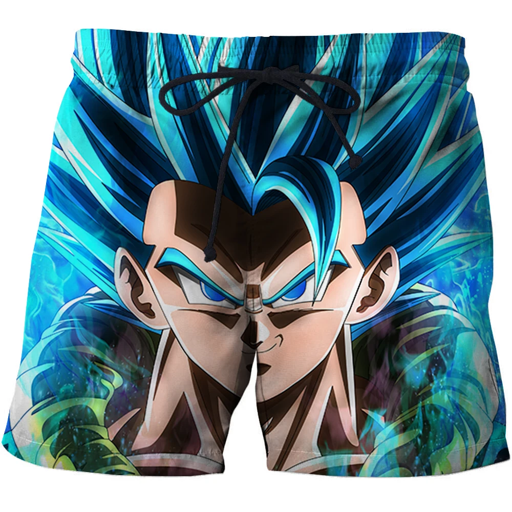 2019 Brand Quick Drying Board 3D Mens Beach Shorts Anime Print Dragon Ball GOKU Harajuku Boardshorts Hombre Plus Size S-6xl | Мужская