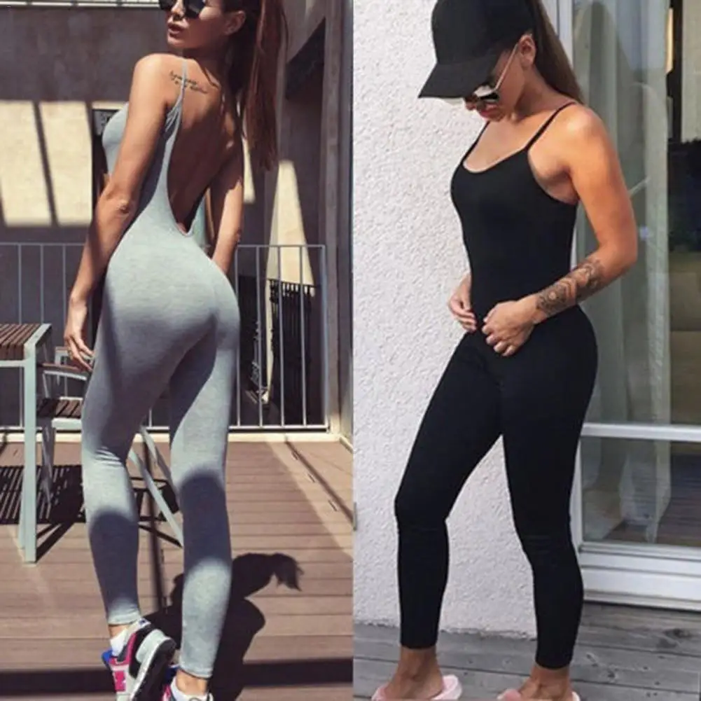 

Sports Yoga Halter Backless Harness Jumpsuit