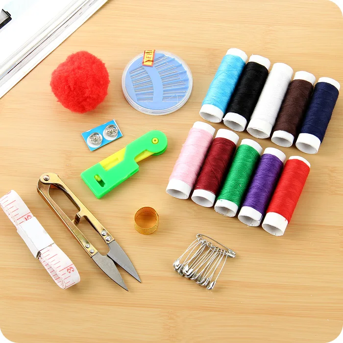 Новый портативный домашний комплект для шитья Мини дорожная ПП швейная коробка с