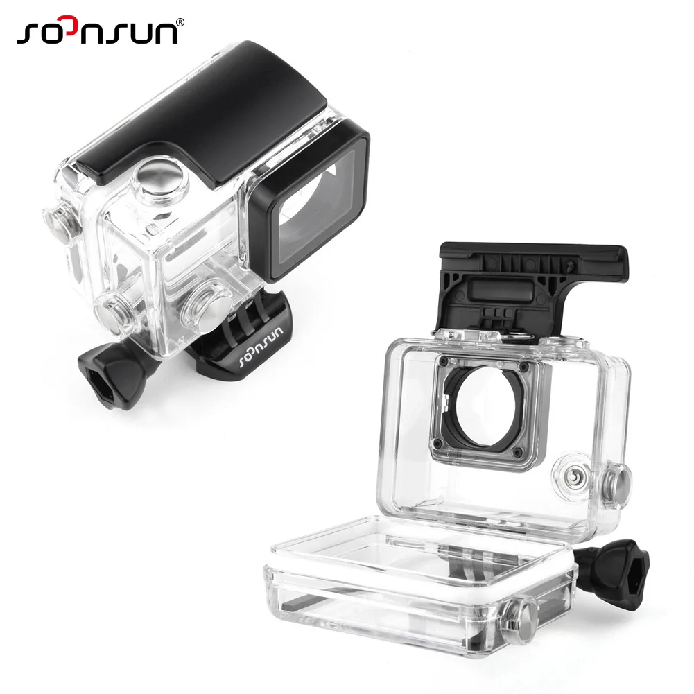 SOONSUN подводный водонепроницаемый чехол для дайвинга с задней крышкой BacPac GoPro Hero 4 3