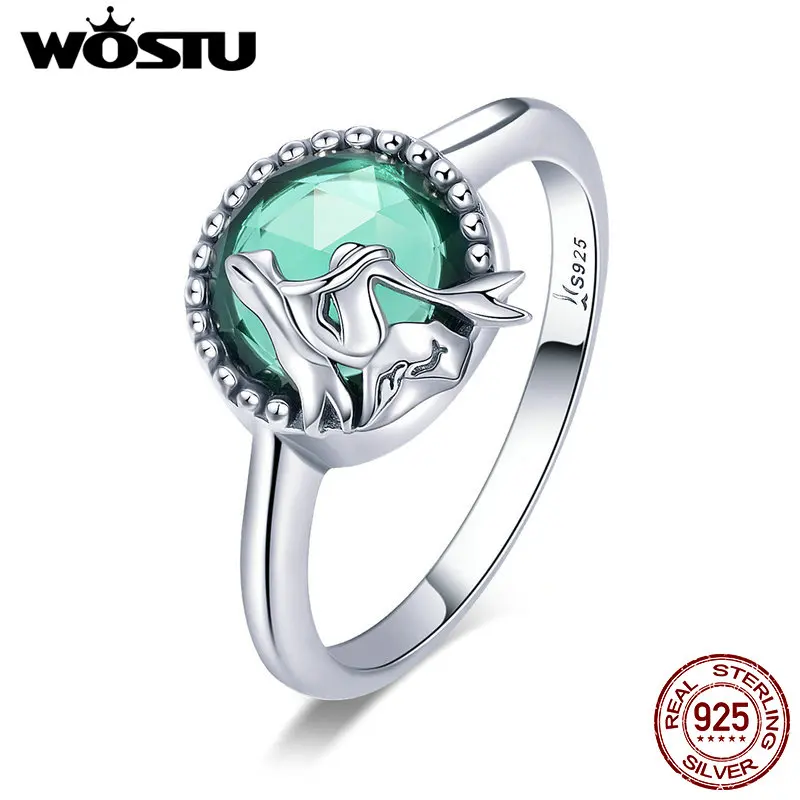 Женские кольца на палец WOSTU из серебра 925 пробы с кристаллами Love of Mermaid