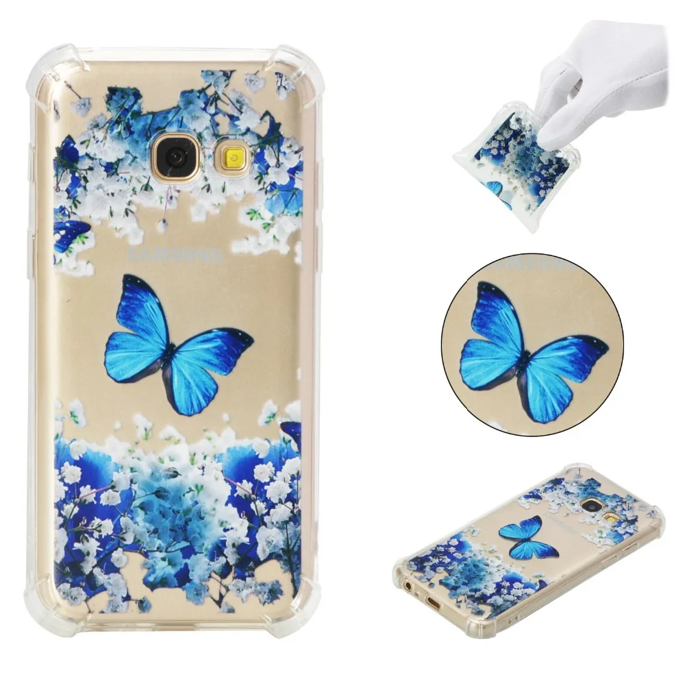 Case Anti-fall TPU For fitted case Samsung A5 2017 Cat Stand Cover Flip Leather Book Holder |