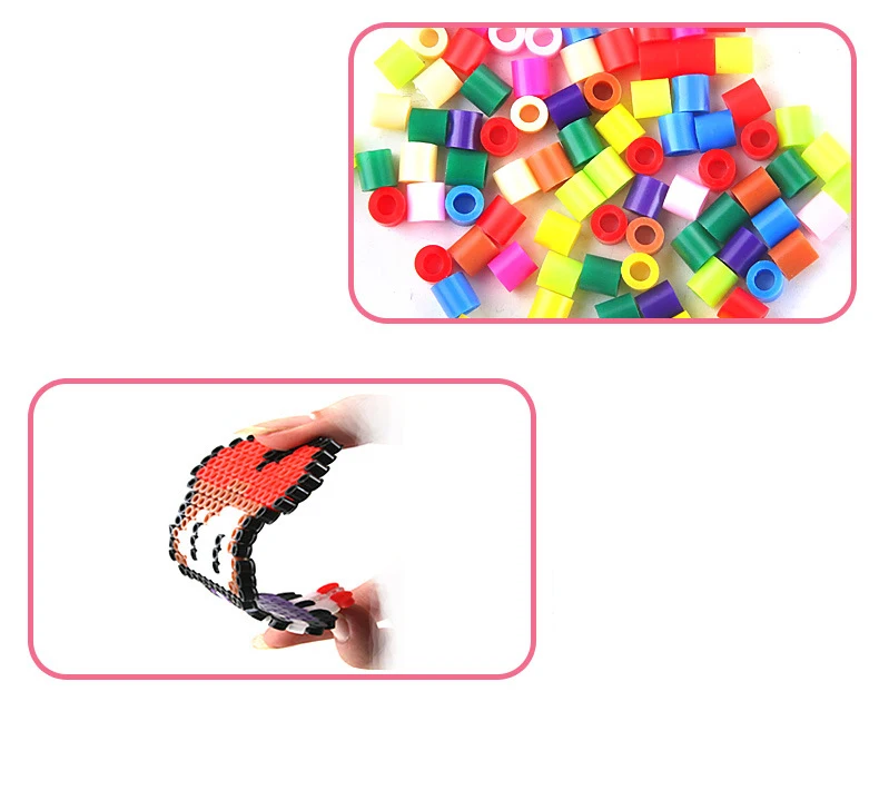 48 цветов 2,6-5 мм Хама бусины DIY предохранитель шарик с аксессуарами Perler бусины 3D Пазлы для детей 4800-24000 шт Обучающие головоломки