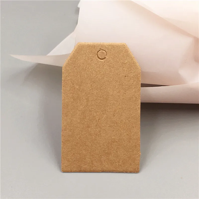 Brown 100 шт./лот, модный стиль, крафт-картон, Подарочная бирка для прополки, букет цветов, ценная карта, подарочные бумажные бирки, принимаем логотип на заказ - Цвет: Brown