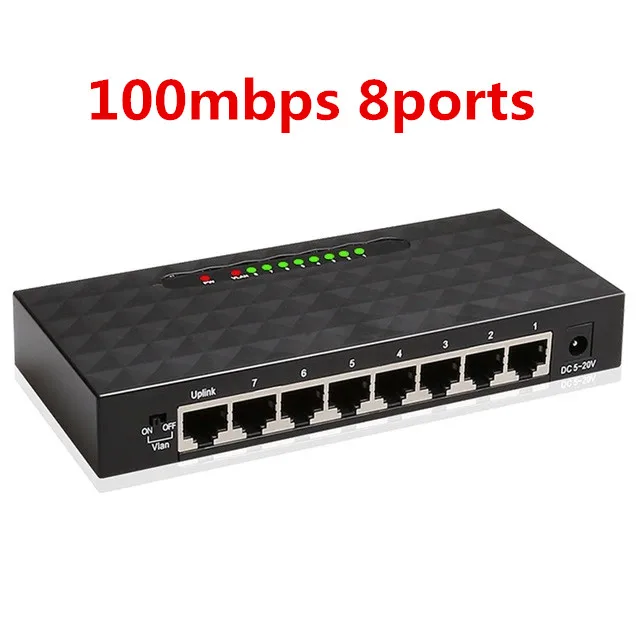 SP-100M-08 100mbps KuWFi 8 портов гигабитный коммутатор Ethernet умный коммутатор Высокая производительность 1000 Мбит/с Ethernet сетевой коммутатор RJ45 концентратор интернет-сплиттер - Цвет: SP-100M-08 100mbps