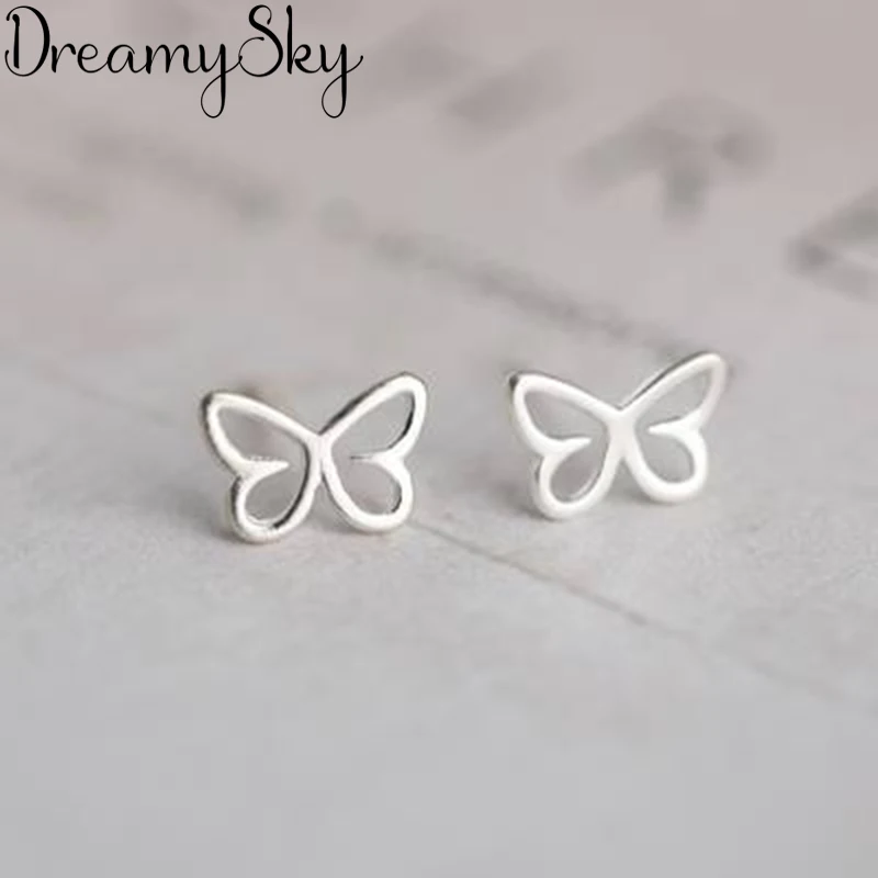 Женские серьги бабочки DreamySky маленькие ювелирные украшения|Серьги-гвоздики| |