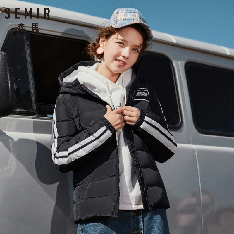 SEMIR 2019 зимняя женская куртка новая мода женский пуховик тонкий большой размер 2XL с